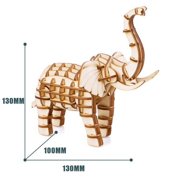 Elefant 3D Holzpuzzle 
